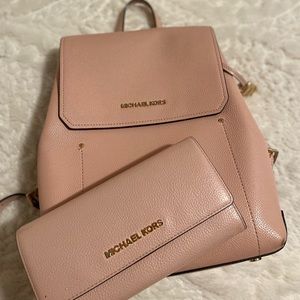 Michael Kors backpack and wallet